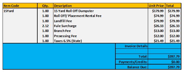 Comp Invoice 